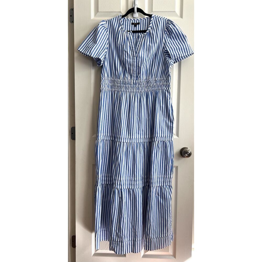 Quince Blue and White Striped Maxi Dress - Picture 3 of 13